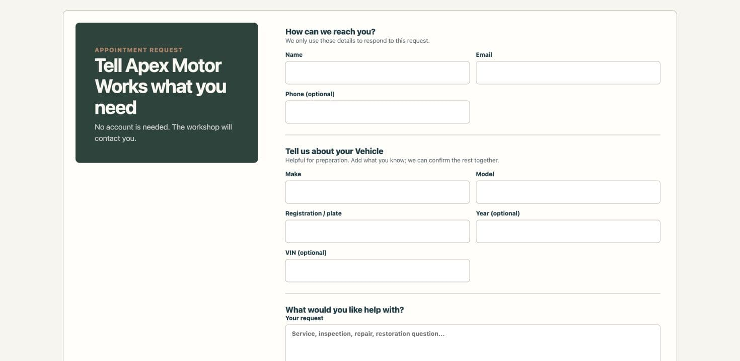 Bookings — Example workspace with fictional demo data